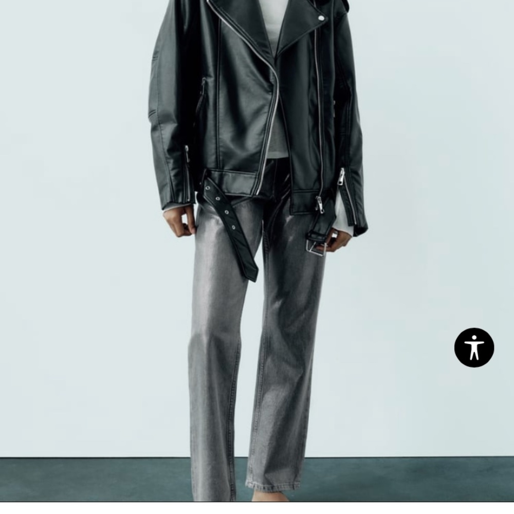 Zara Oversized Leather Jacket